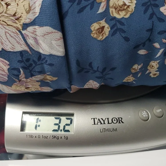 NWT Lulus Soiree Celebration Floral Ruffled Lace-Up Maxi Dress Size Lg Blue - Picture 14 of 14